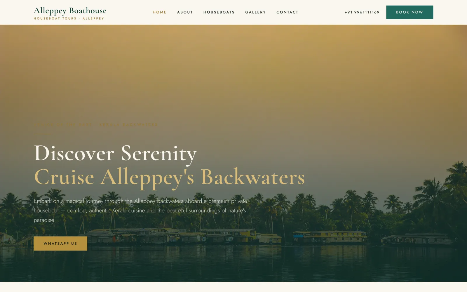 Alleppey Boathouse Official — homepage