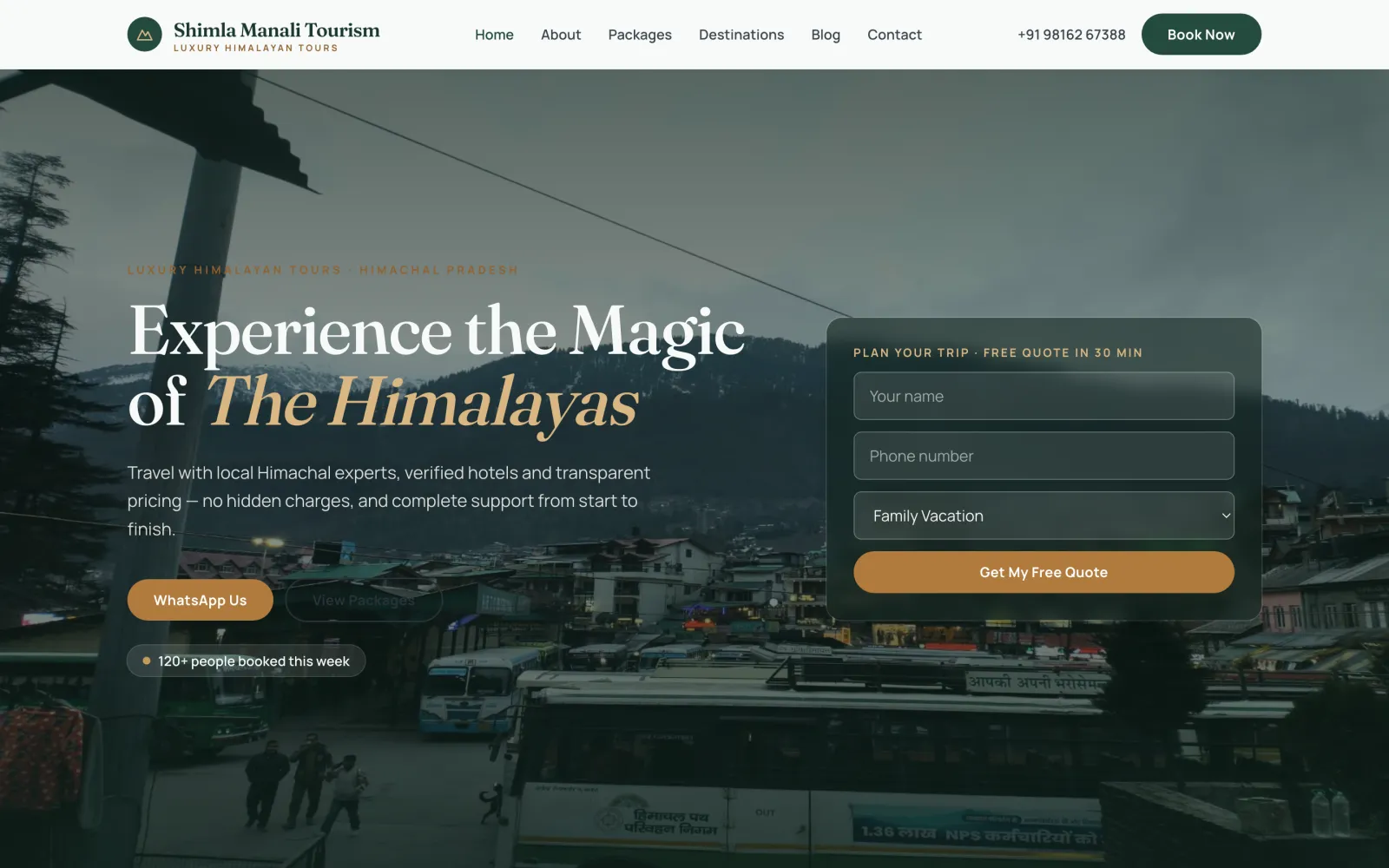 Shimla Manali Tourism — homepage