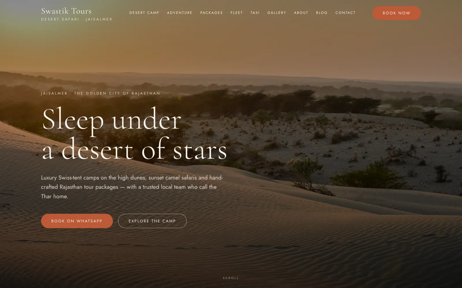 Swastik Tours & Desert Safari — homepage