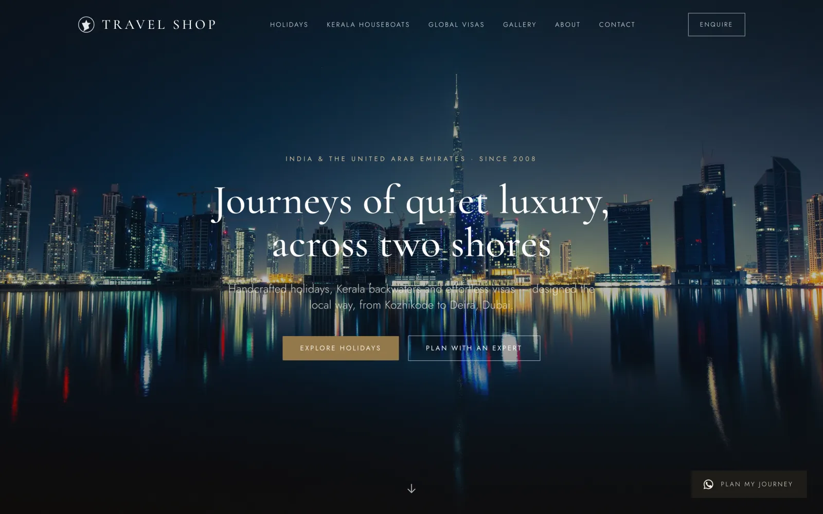 Travel Shop India — homepage